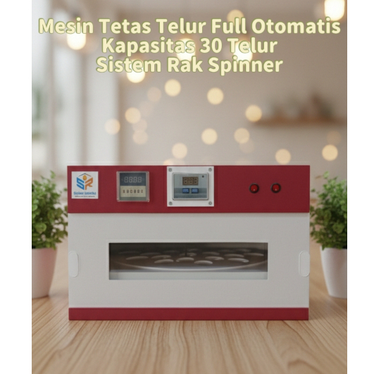 mesin tetas telur full otomatis rak spinner inkubator telur otomatis 30 telur