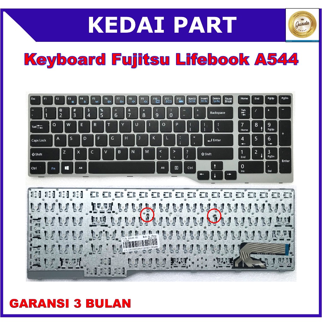 Keyboard Fujitsu Lifebook A544 AH544 AH564 AH574 AH53M AH42 AH555 AH42S FMVA42SW