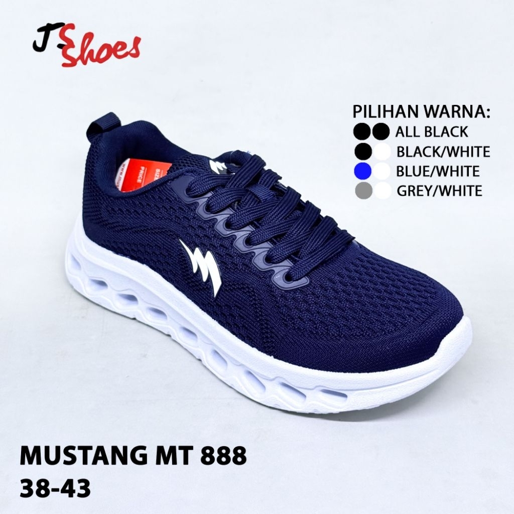 MUSTANG MT 888 - SEPATU SNEAKERS SEPATU SEKOLAH TALI ANAK DEWASA MERK MUSTANG ORIGINAL