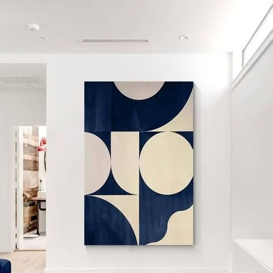 lukisan abstrak besar dinding ruang tamu kamar tidur 150 x100 cm plus frame