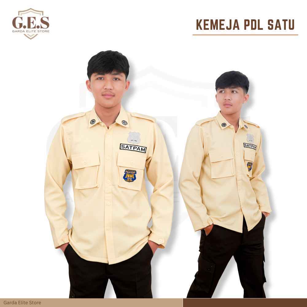 KEMEJA PDL SATU SATPAM SECURITY BAHAN GAIA
