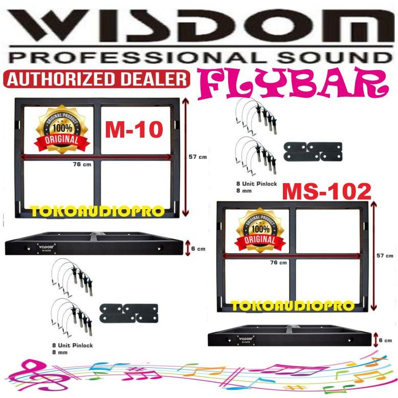 FlyBar Line Array Wisdom M-10 / M10 Gantungan Line Array Wisdom MS102  / MS-102 Fly Bar