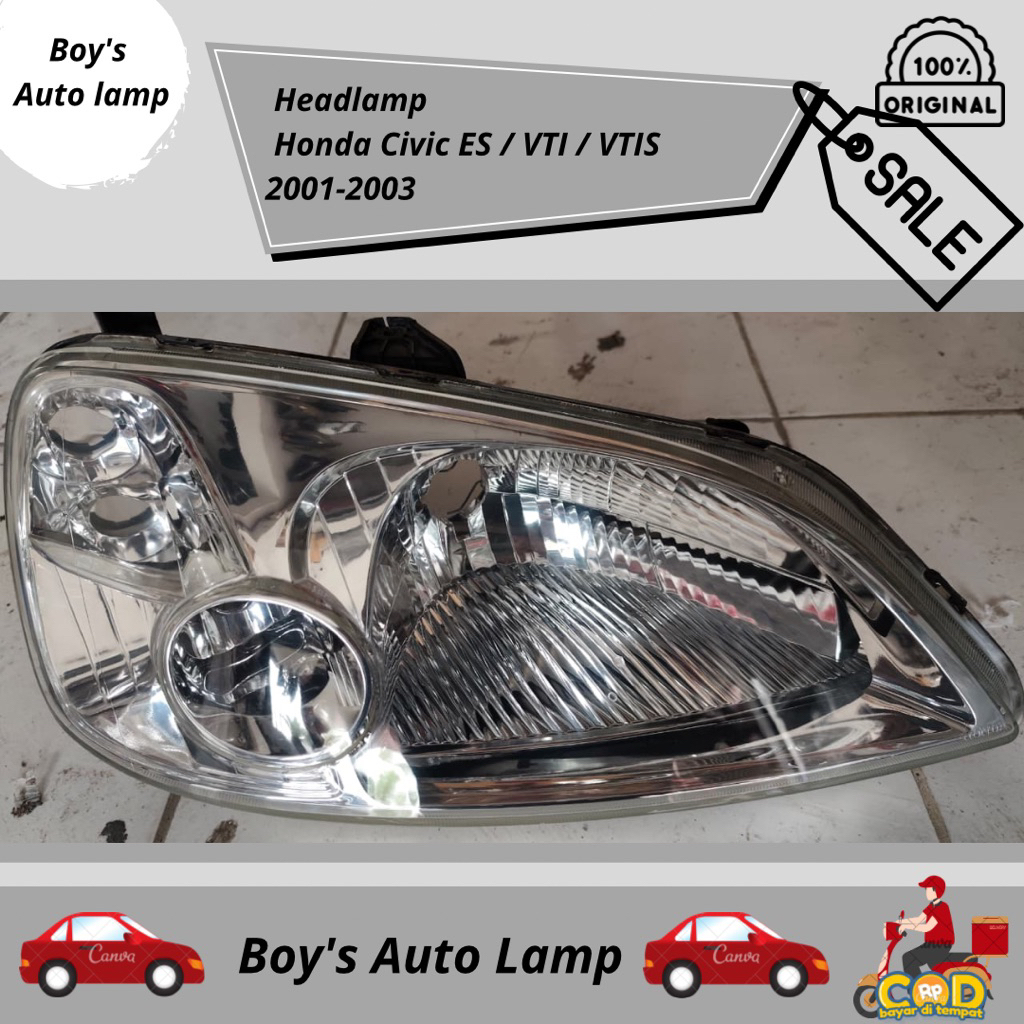 Headlamp Honda Civis ES Civic VTI Civic VTIS 2001 2002 2003 Original