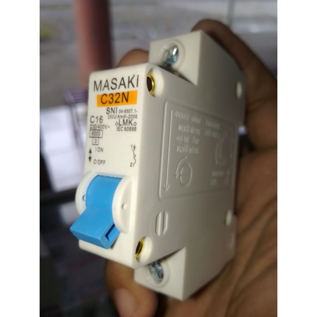 MCB MASAKI C16 UNTUK LISTRIK MASAKI 16 AMPER