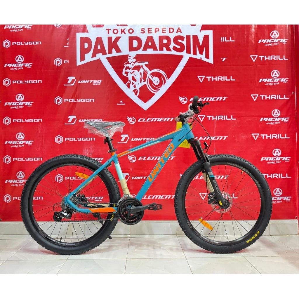 United Miami 3.0 Frame aluminium rem hidrolik sepeda gunung 27.5