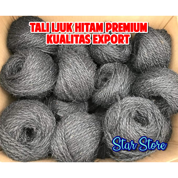 Tali Ijuk Hitam Meteran / Tali Ijuk Pengikat Bambu / Tali Ijuk Konstruksi / Tali Pengikat Anggrek