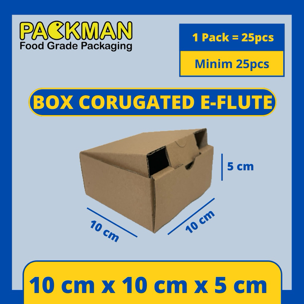 KARDUS 10x10x5 cm / BOX KARTON CORUGATED DIECUT E-FLUTE / AKSESORIS ONLINE