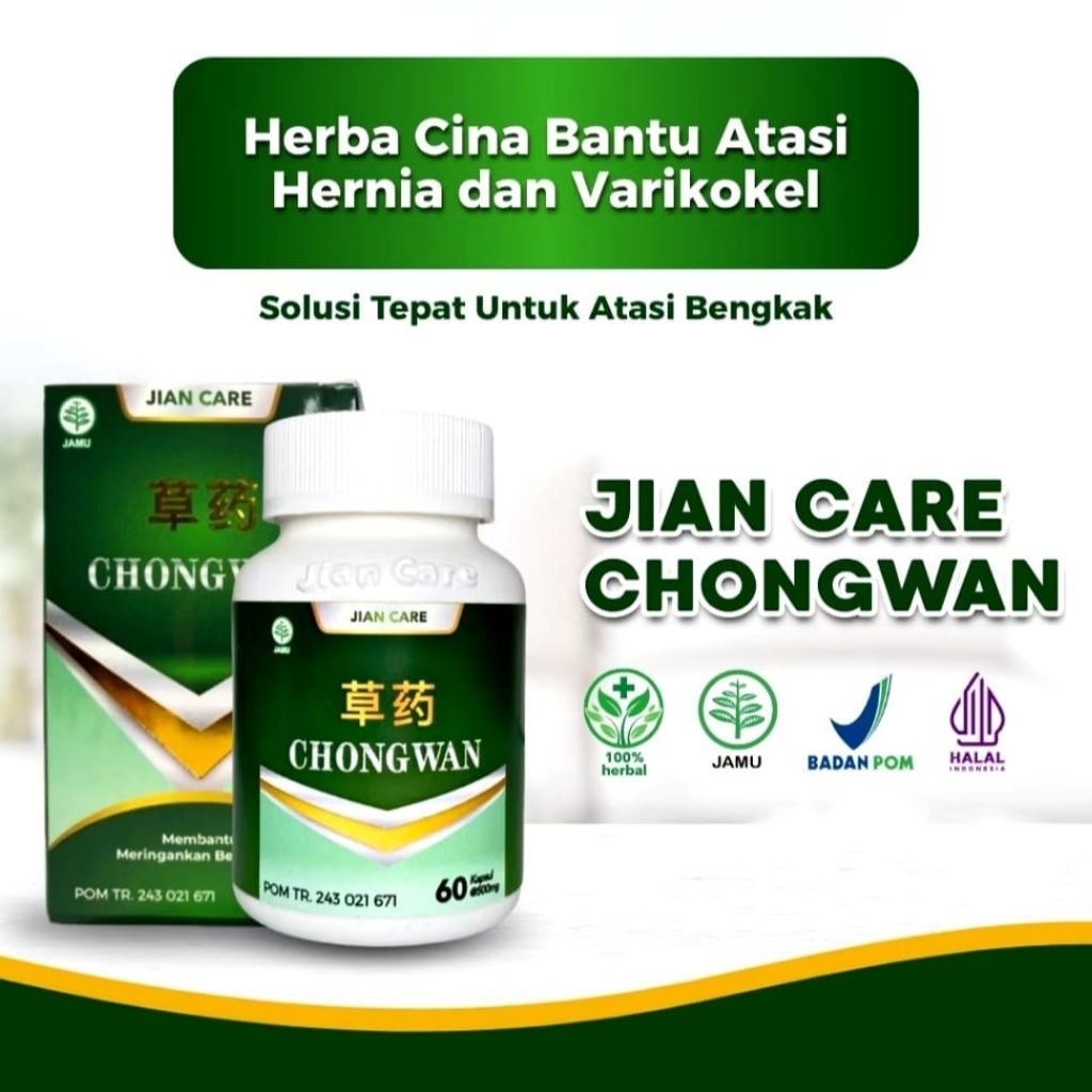 J.I.A.N C.A.R.E C.H.O.N.G.W.A.N Obat Herbal Untuk Mencegah Hernia Dan Meringankan Bengkak Original