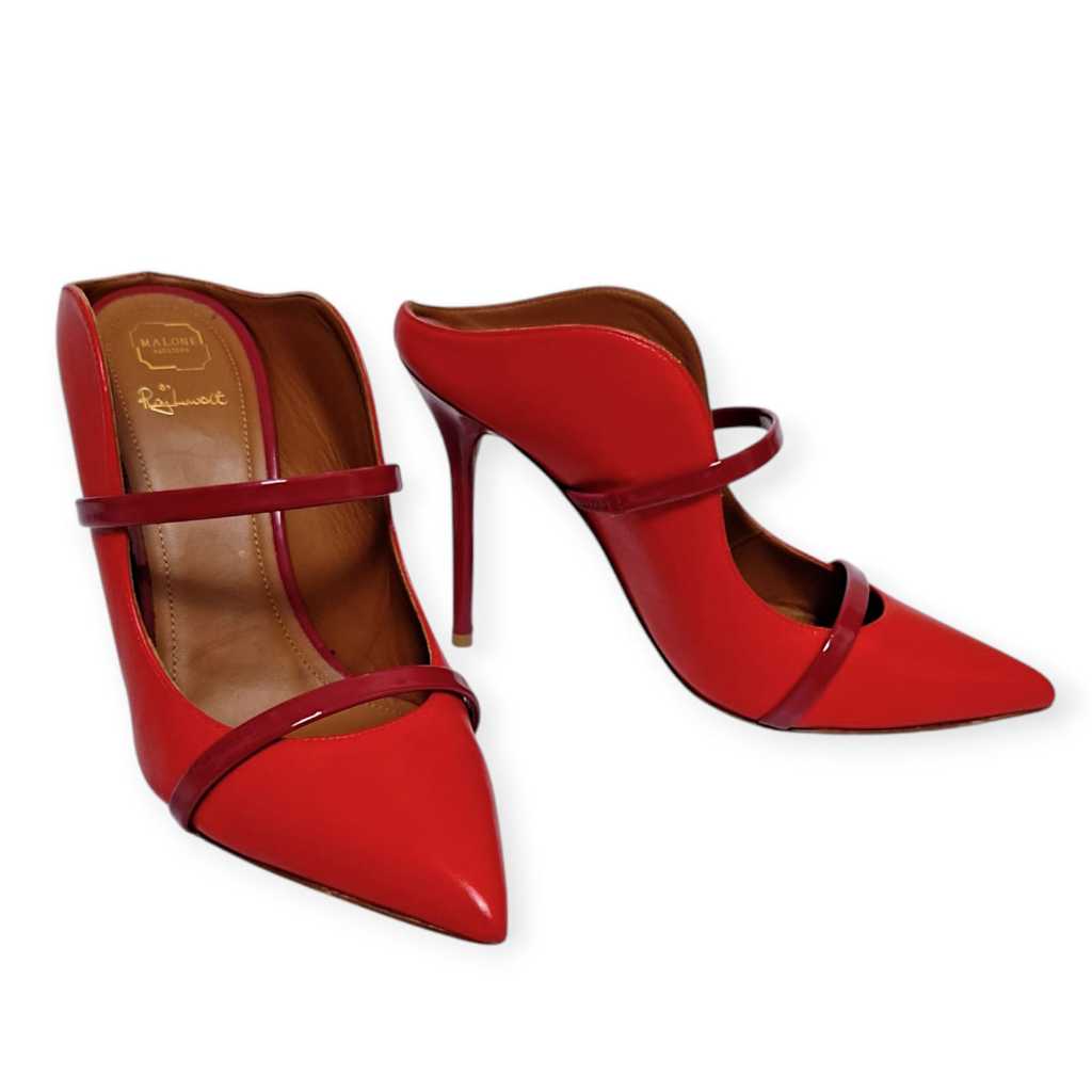 Authentic Malone Souliers Maureen Red Heels Size 38 Preloved