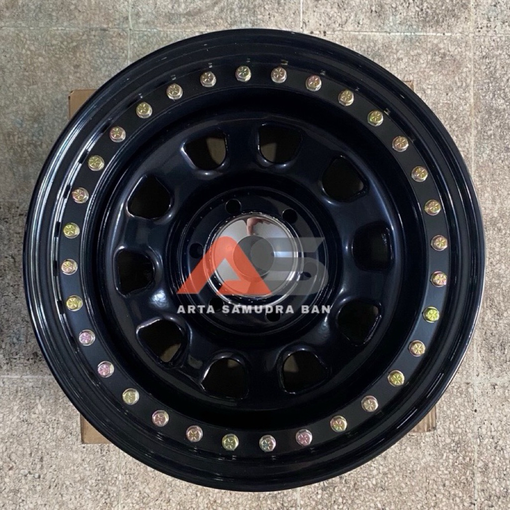 Velg Daytona Besi Steel Beadlock R 16 R16 PCD 6X139 6-139 Land Cruiser Pajero Hilux Fortuner