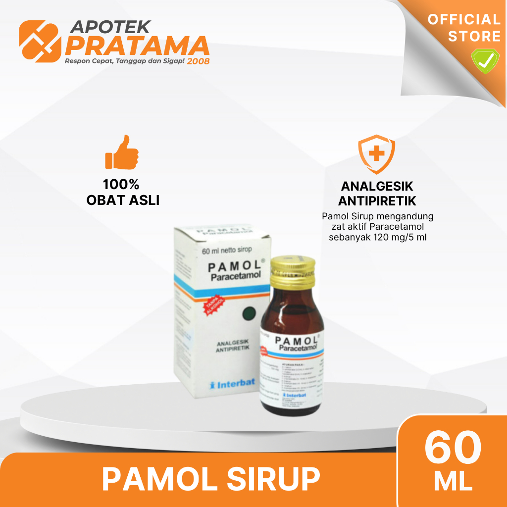 PAMOL SIRUP 60ML / PAMOL SIRUP DEMAM ANAK