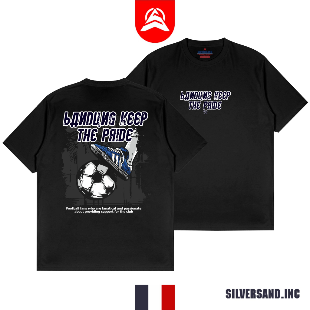 Silversand - T-shirt bandung Keep The Pride Kaos Casual Football Baju Atasan Pria Bahan Katun Combed