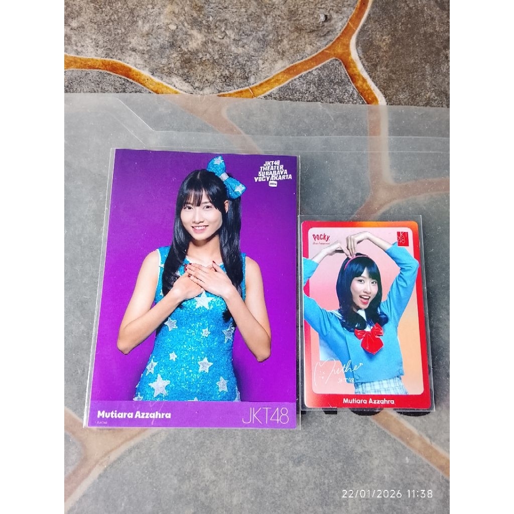 Paket 2 Photopack Theater Sementara & Photocard JKT48 Official Collab Pocky - Mutiara Azzahra / Muth