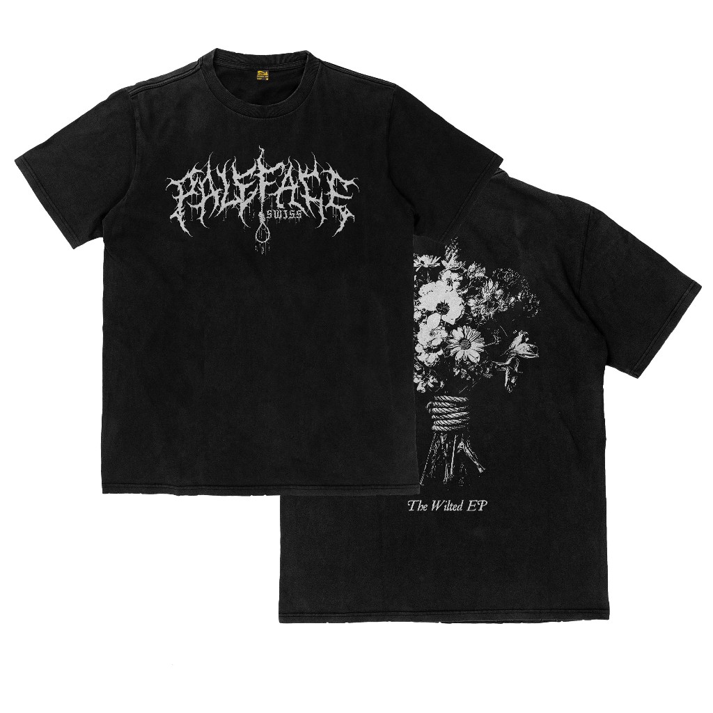 Kaos Paleface Swiss The Wilted EP Band Metal Metalcore Kaos Tebal T Shirt Katun 16s Heavyweight