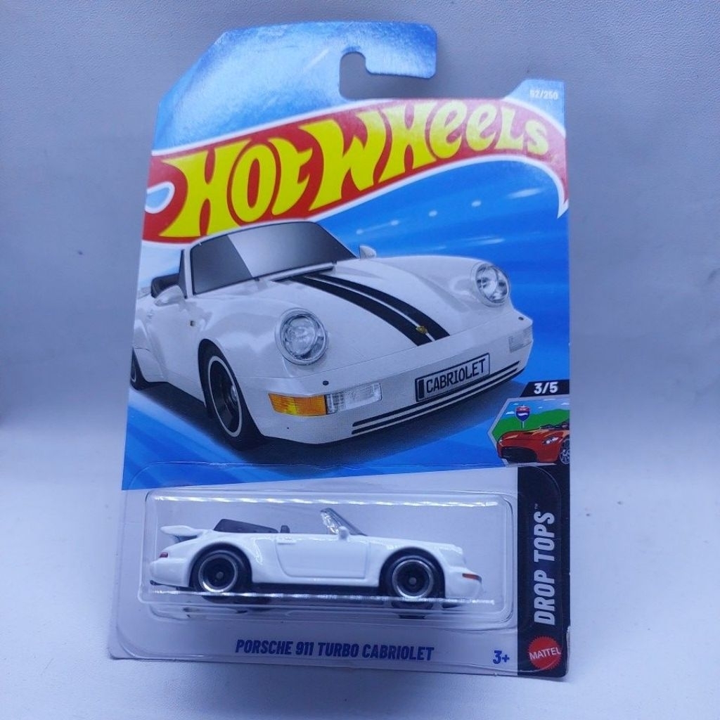 HOT WHEELS PORSCHE 911 TURBO CABRIOLET PUTIH FREE MIKA HOT WHEELS