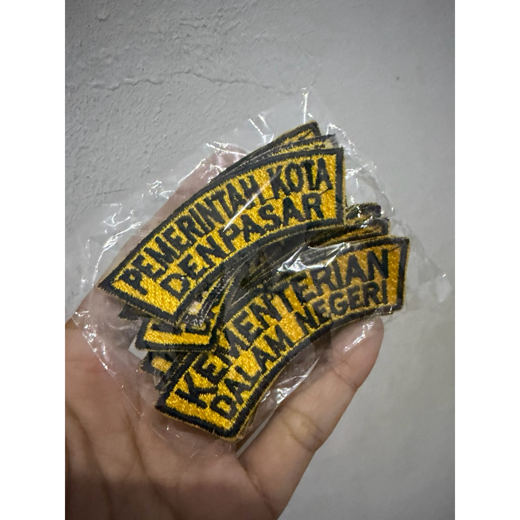 badge / logo / emblem / patch ASN kota denpasar bordir