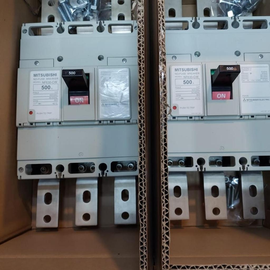BODY BESAR NFB MCCB breaker mitsubishi NF630CW NF-630CW nf630-CW 600a 600 a 3pole 500A 500 A Ampere