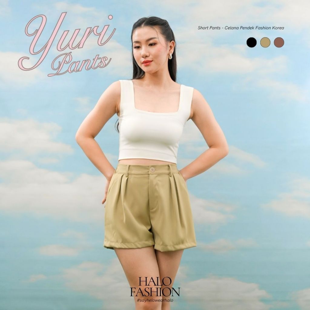 [HaloFashion] Yuri Short Pants - Celana Pendek Fashion Korea