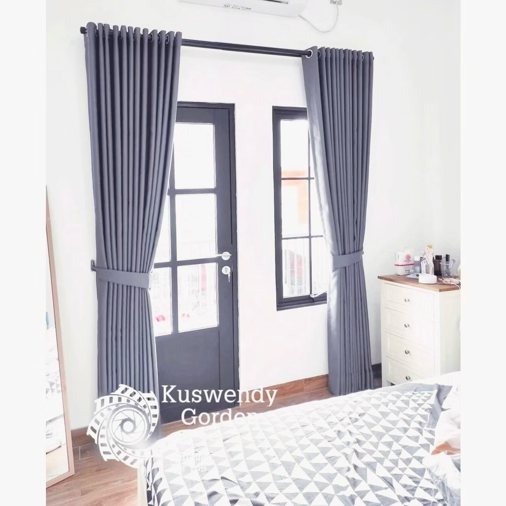 Gorden Blackout Polos 200 x 250 cm Hordeng Jendela Pintu Tirai Minimalis