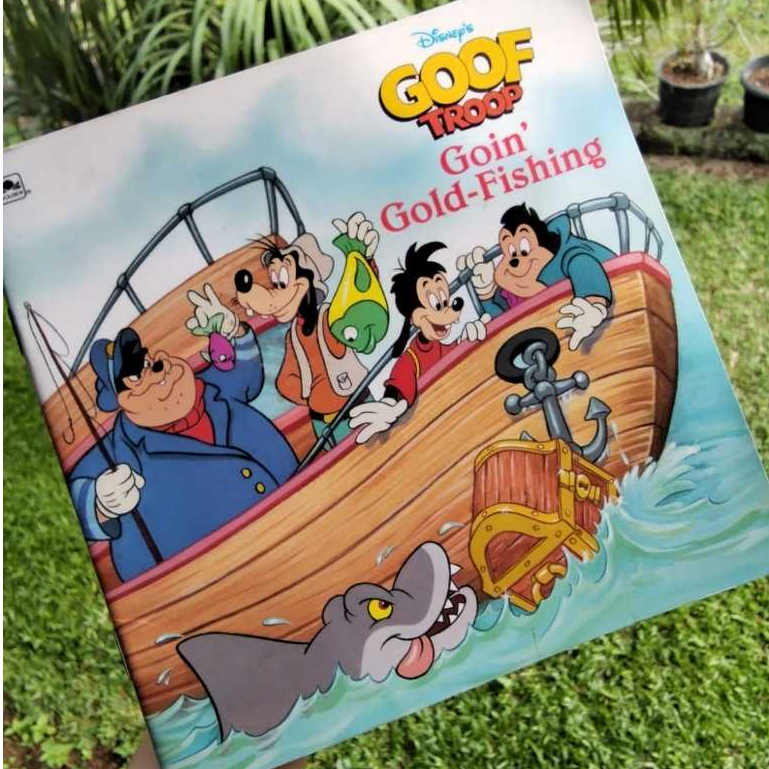 Disney Goof Troop Goin' Gold-Fishing Buku Cerita Anak Bahasa Inggris Preloved