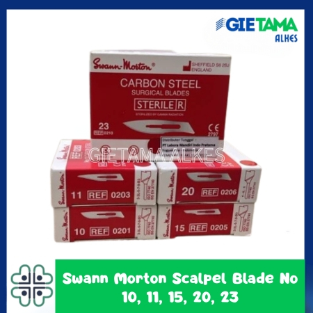 Swann Morton Scalpel Blade / Surgical Blade / Bisturi No 10, 11, 15, 20, 23