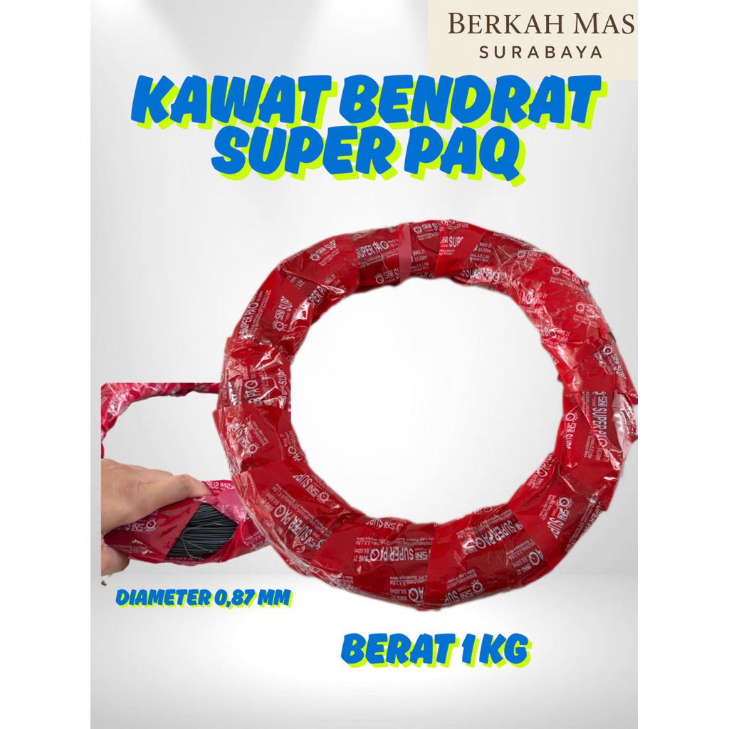 ECERAN Bendrat SUPER PAQ kawat bendrat besi beton 1 ikat - 1 kg