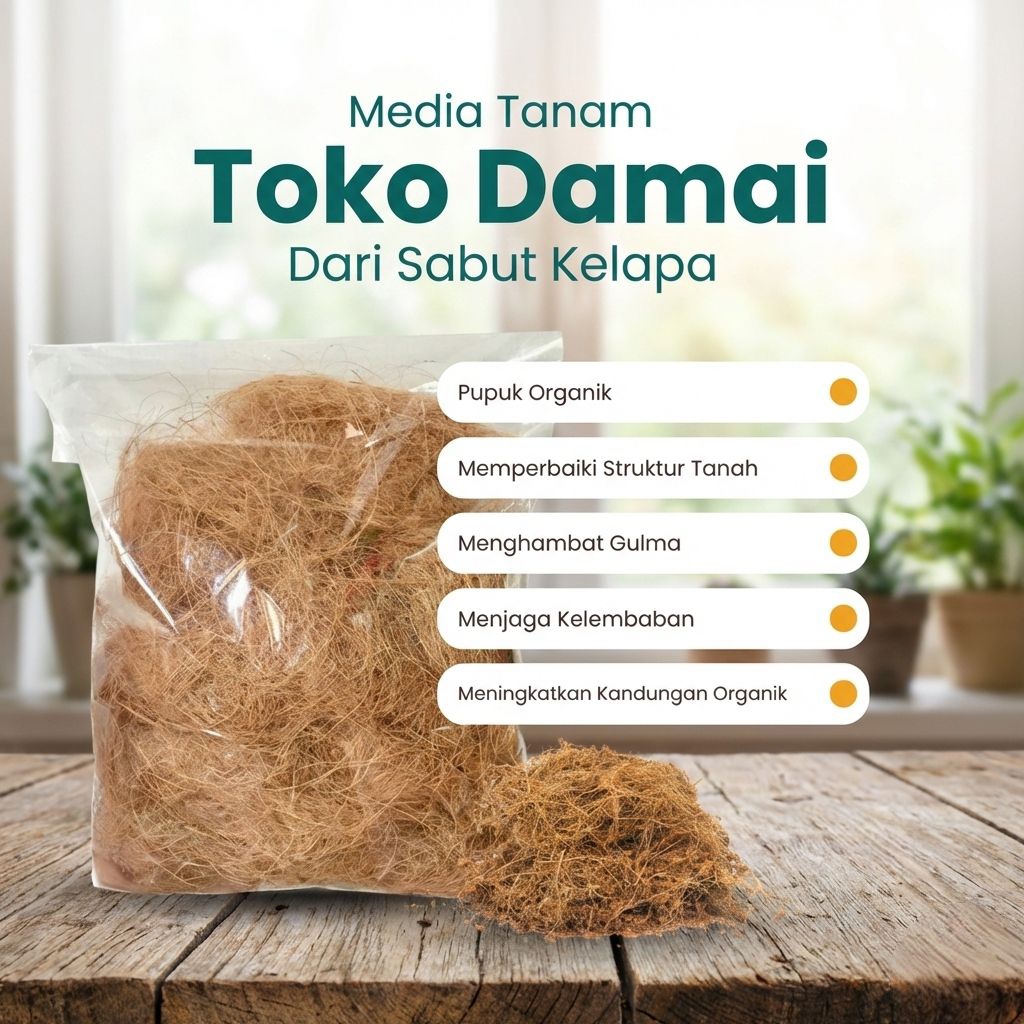 Sabut Kelapa Kasar / Kulit Kelapa Kering - Media Tanam
