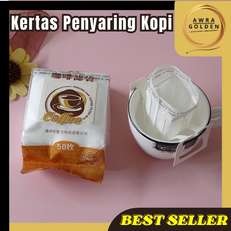 KERTAS FILTER PENYARING 50pcs KOPI TEH DRIP BAG COFFEE TEA FILTER SARINGAN KOPI TEH CAFE MODEL JAPAN