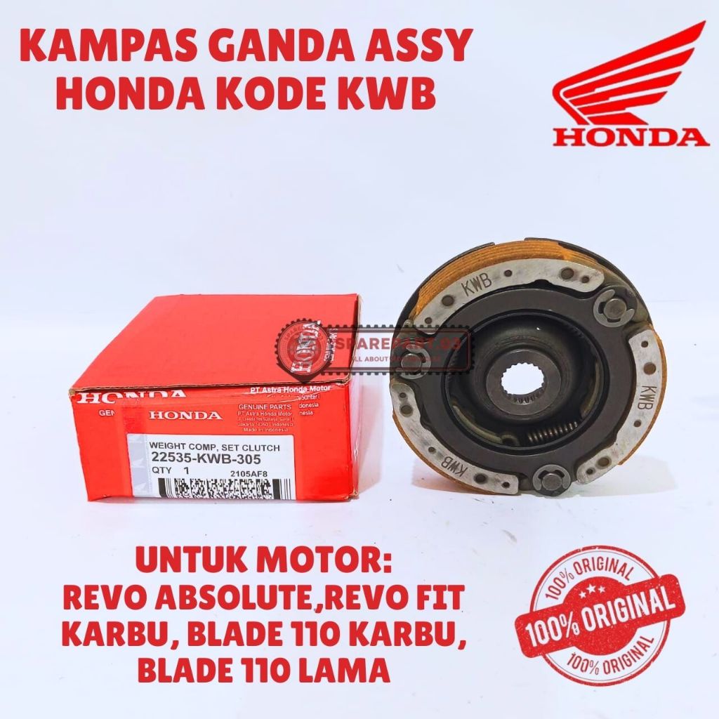 KAMPAS GANDA ORIGINAL HONDA KODE KWB, KAMPAS GANDA ASSY REVO ABSOLUTE, KAMPAS GANDA ASSY REVO FIT KA