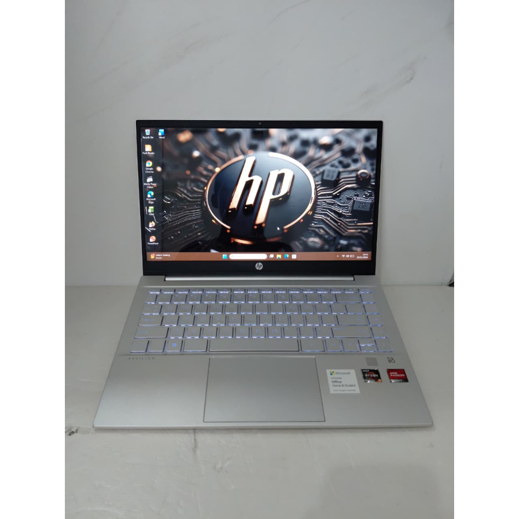 AMD RYZEN 5-5500U Hexacore keyboard nyala fingerprint metal chasing HP Pavilion 14 16/512