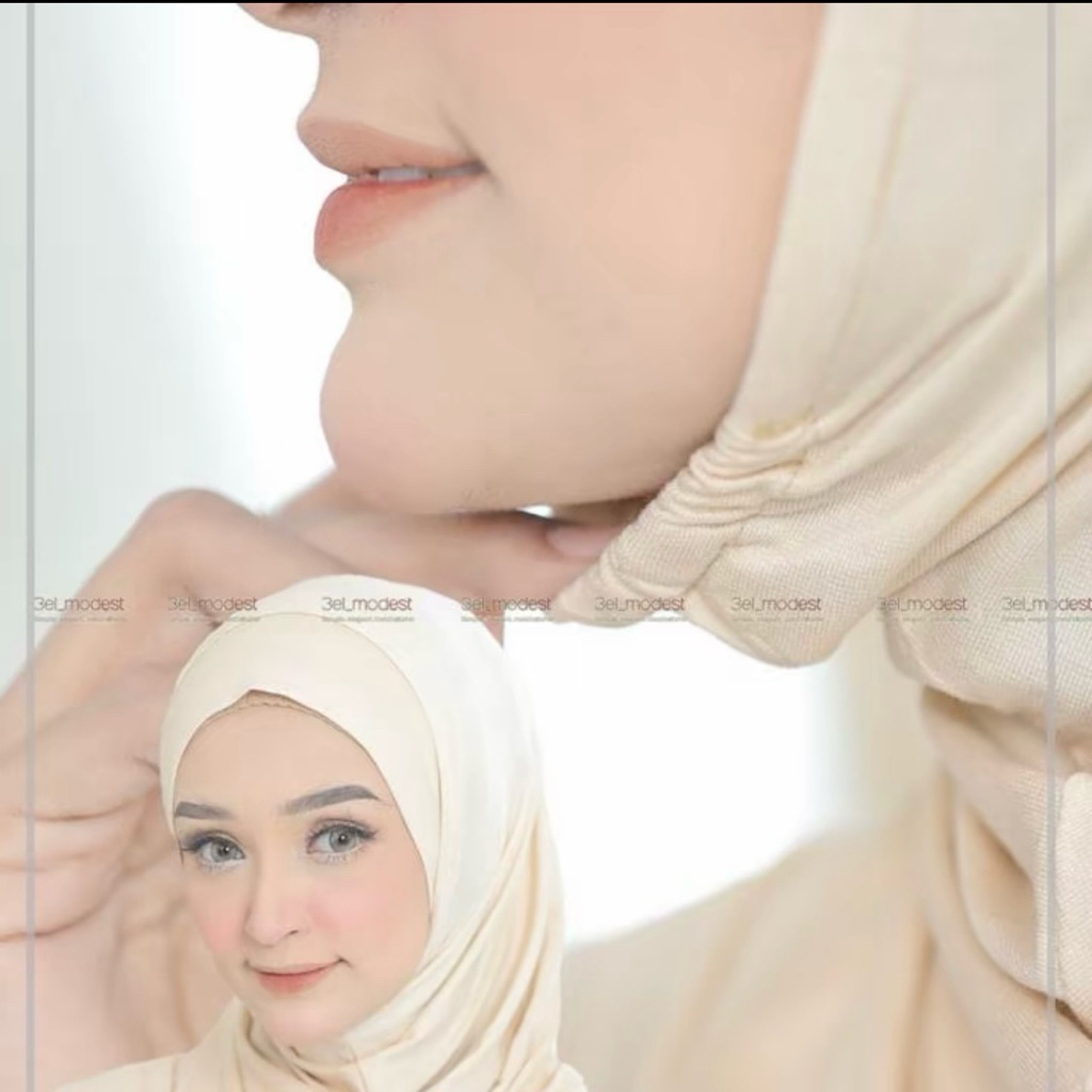 Hijab Instan Karet Dagu Tencel Premium