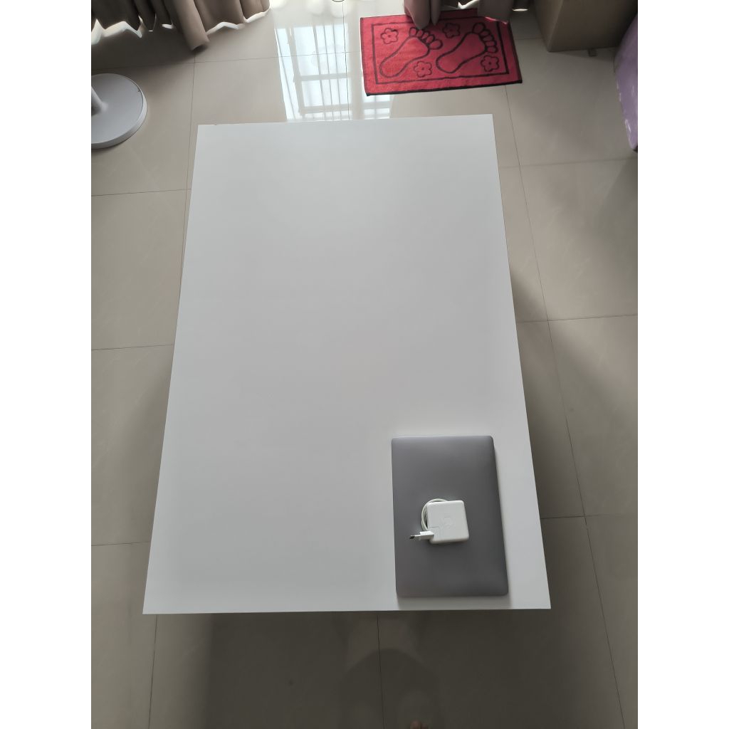 Meja Putih IKEA Lesehan Bongkar Pasang Minimalis Meja Makan Keluarga| Second