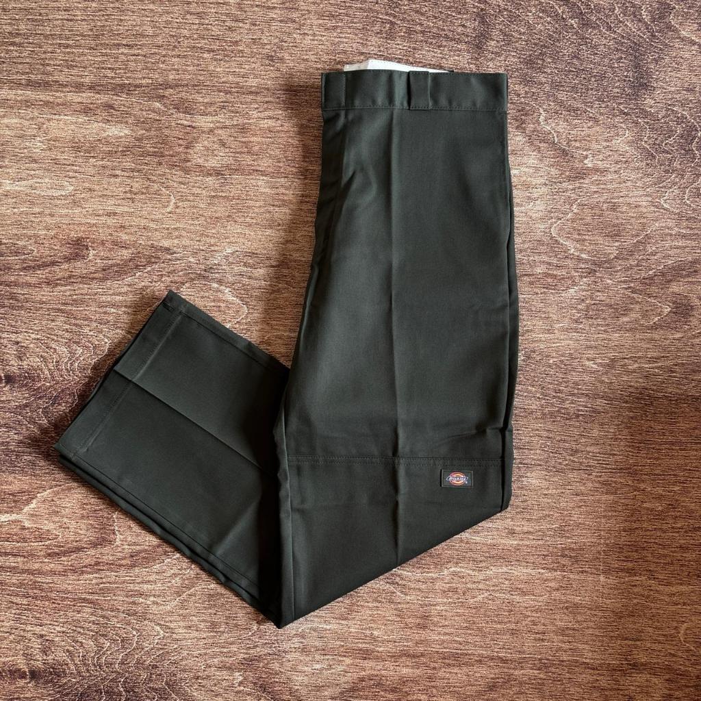 ORIGINAL CELANA DICKIES LOOSE FIT DOUBLE KNEE WORK PANTS OLIVE GREEN