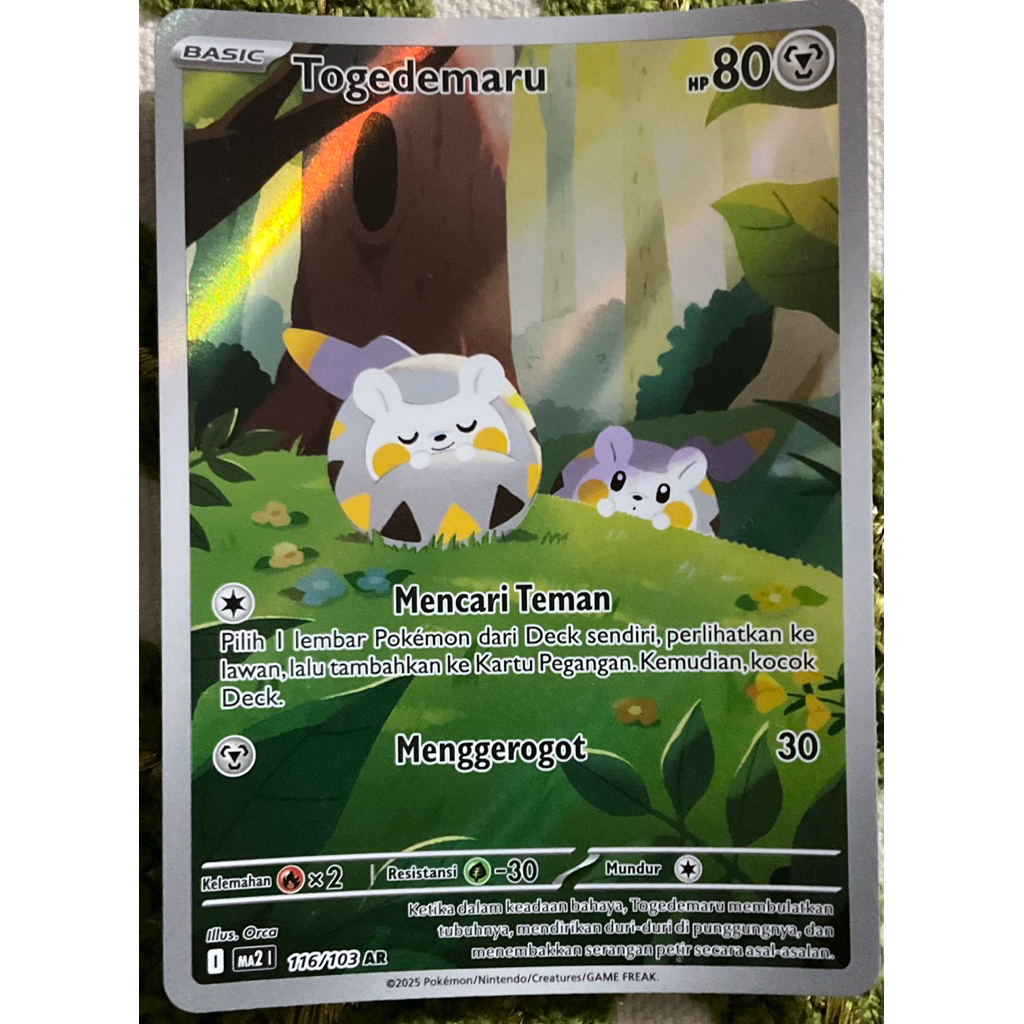 kartu pokemon togedemaru ar