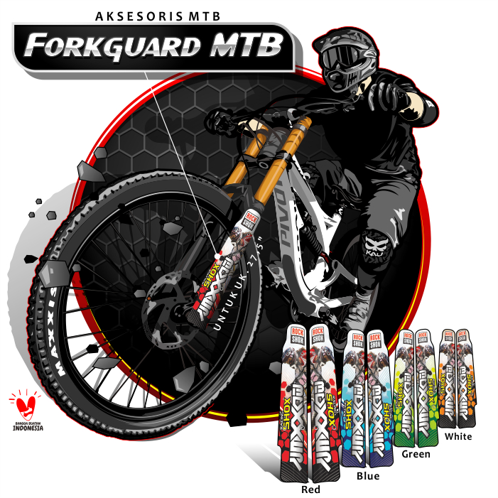SPECIAL BOXXER MOTIF / FORK GUARD SPARE PART / AKSESORIS MTB / PELINDUNG SKOK DEPAN SEPEDA MTB
