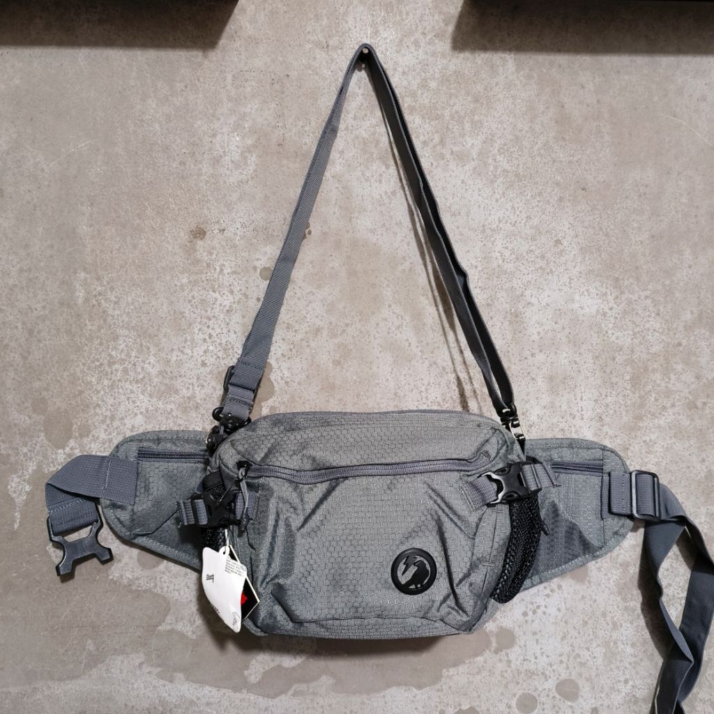 TAS SELEMPANG WAISTBAG BLOODS ROLLOR GREY ORIGINAL.