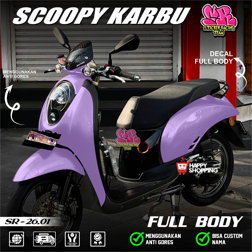 Terbaru Sticker Full Body Honda Scoopy Karbu Tahun 2010 2011 2012 Sticker Decal Full Body Scoopy Kar