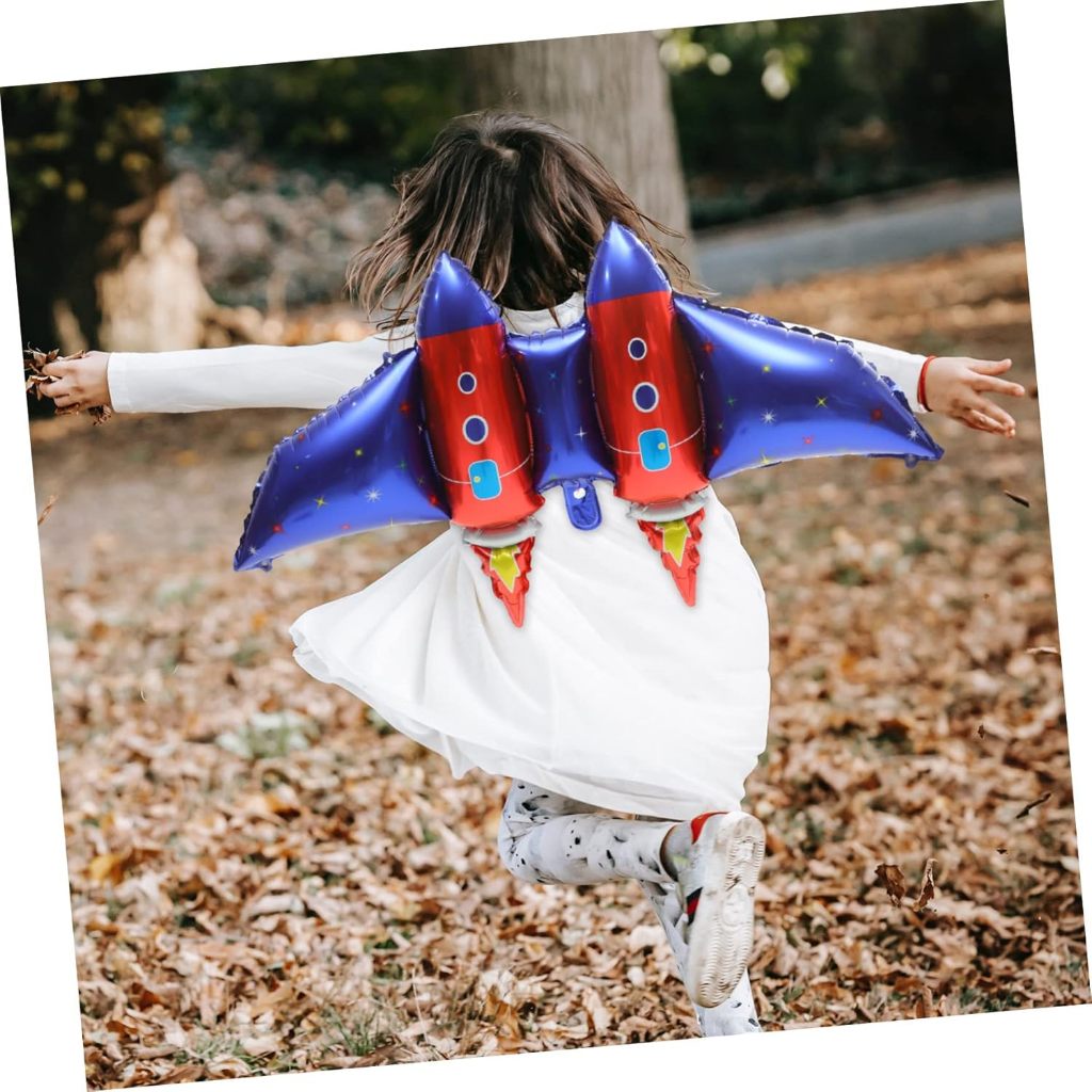 Balon foil Sayap Roket Astronot planet antariksa