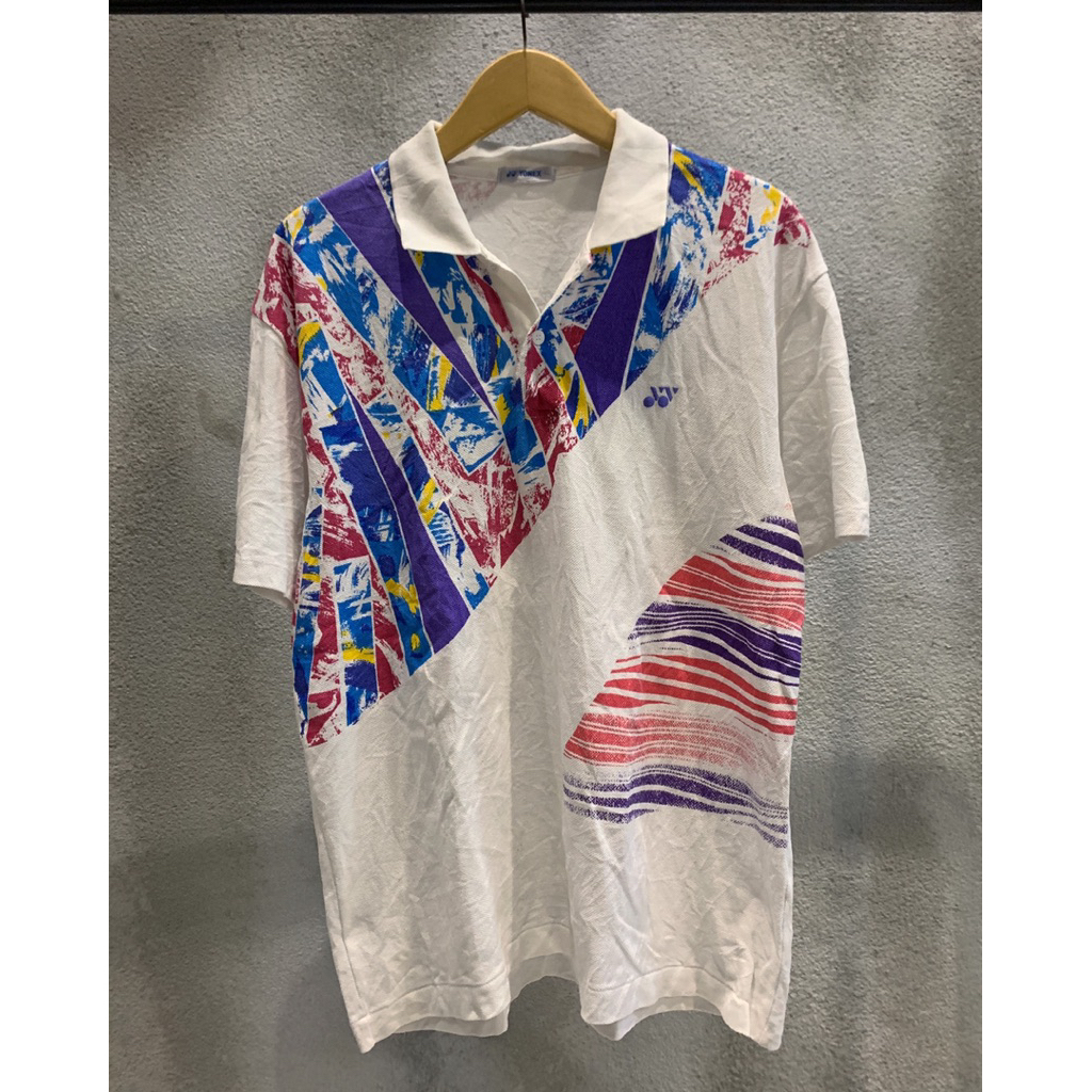 Vtg Yonex Graphic Poloshirt / Kaos Kerah Yonex Original