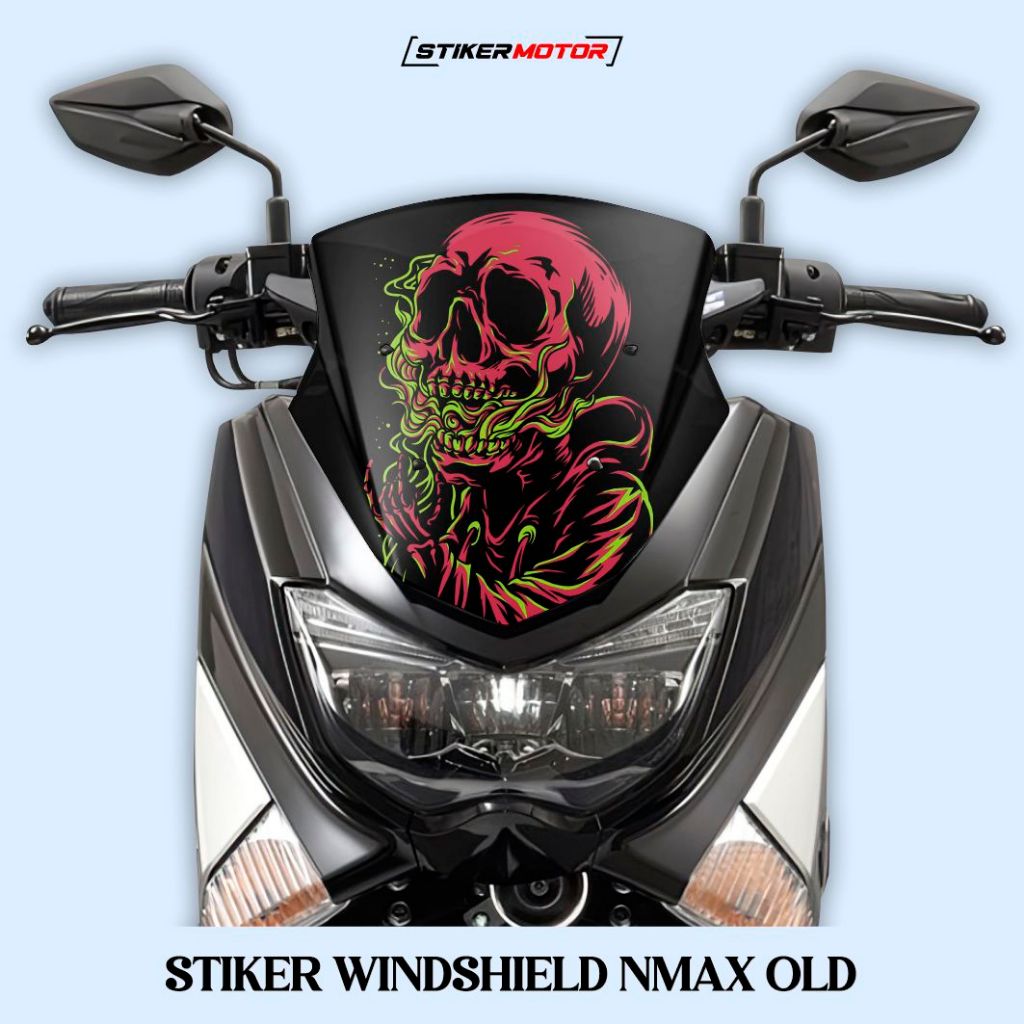 Stiker Winshield Nmax Old Tengkorak Bahan Anti Air Sudah Dilaminasi Banyak Variasi Sticker Setiker S