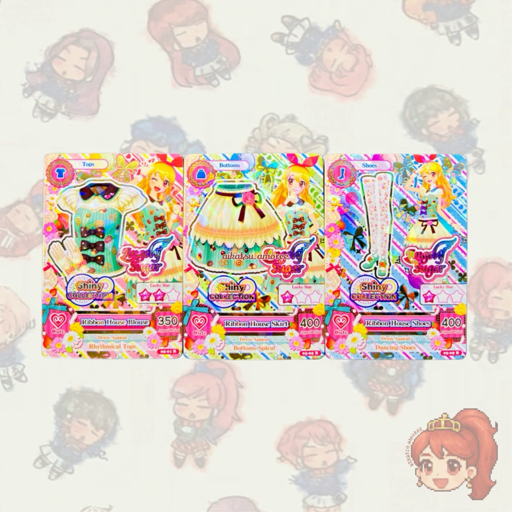Aikatsu Rare Card Angely Sugar Ribbon House set Ichigo Hoshimiya