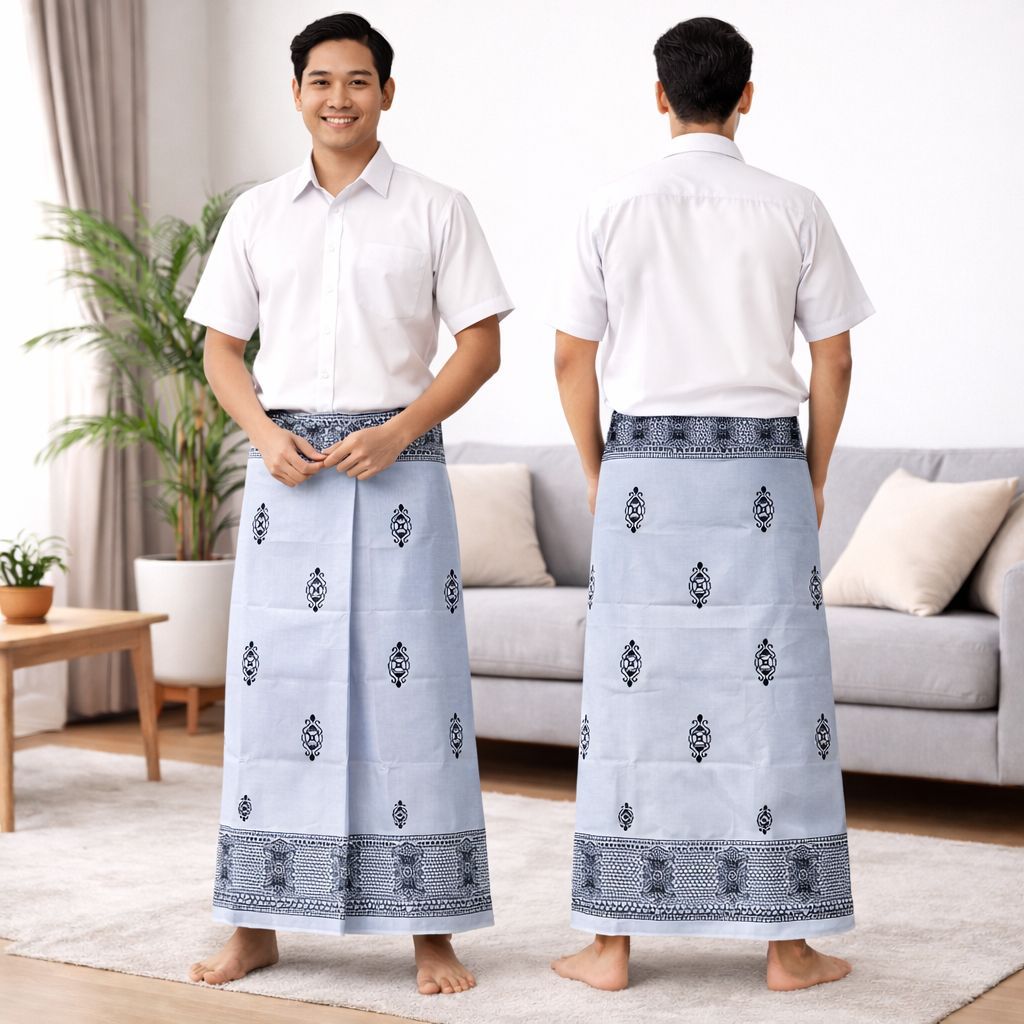 Sarung Pria Dewasa  Motif Sarang Tawon ABU ABU - Sarung Solat Pria Dewasa Motif Sarang Tawon