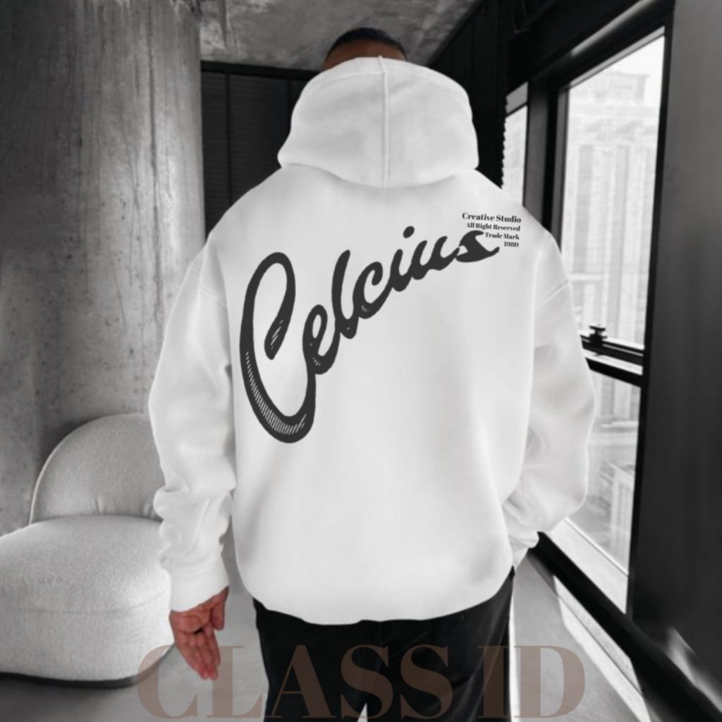 HOODIE CELCIUS LATINY WHITE UNISEX SWEATER DISTRO TERBARU