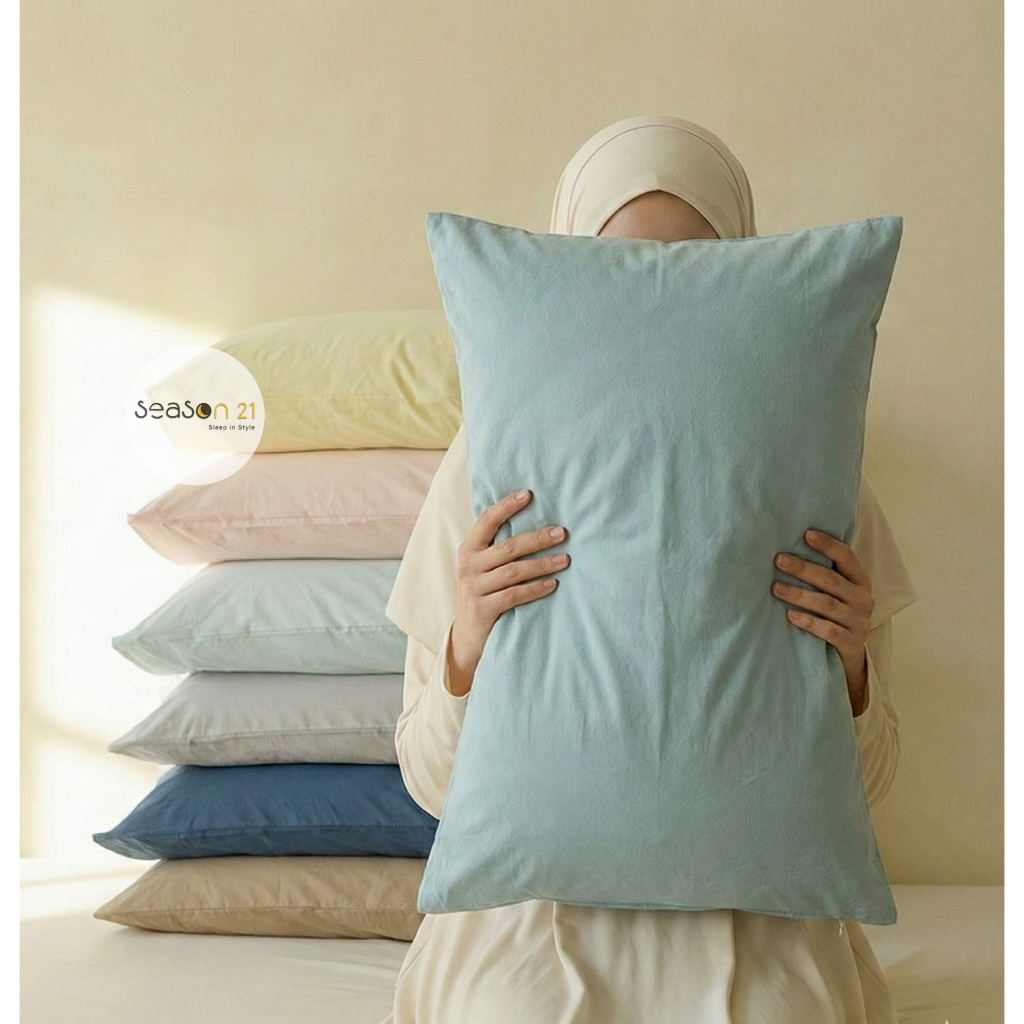 Sarung bantal guling katun jepang size 50x70 isi 2 pcs