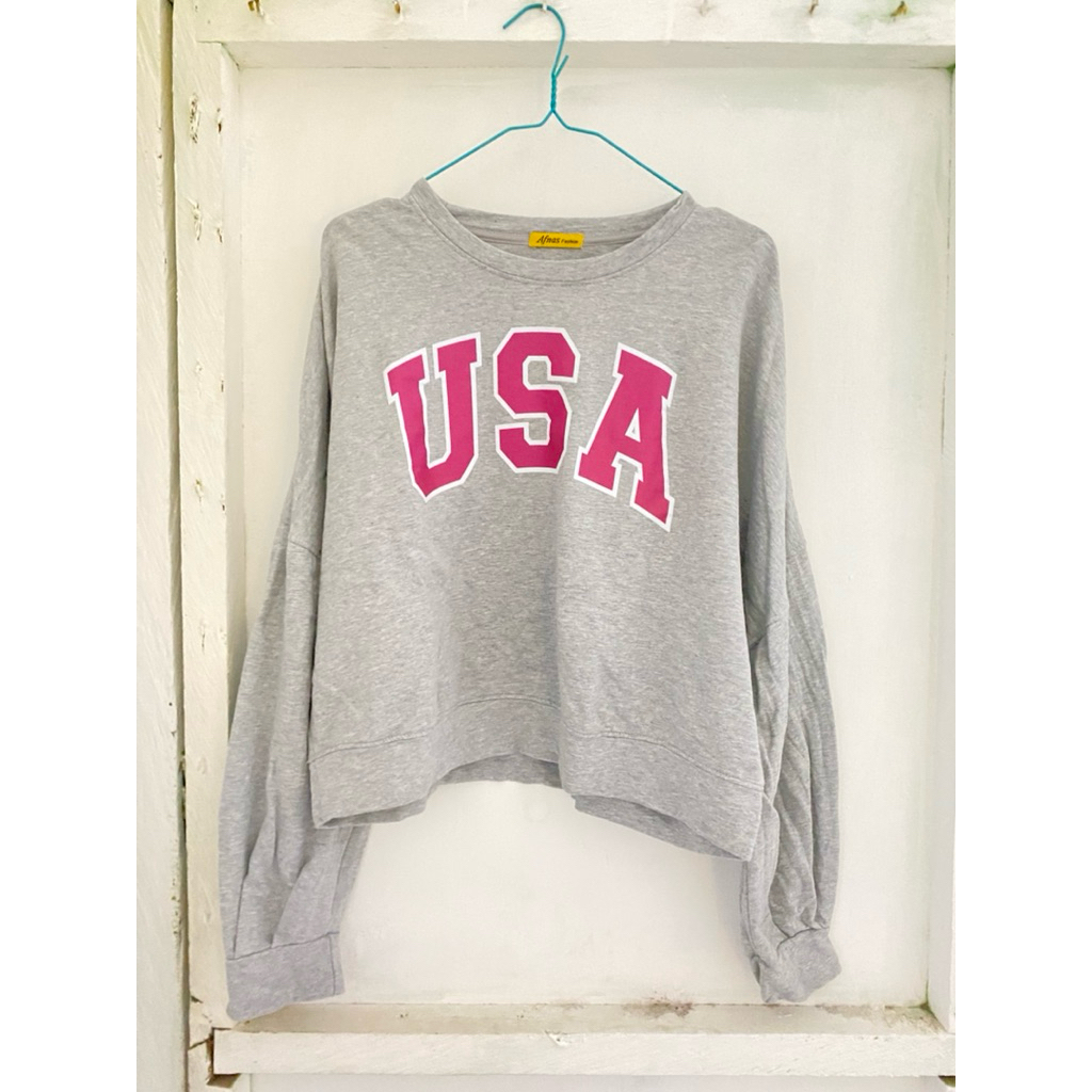CREWNECK CROP USA