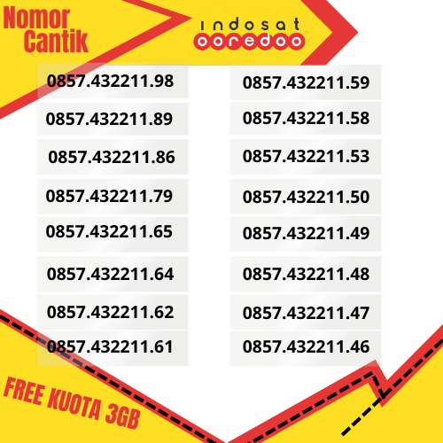 Nomor Cantik Indosat Seri 4322