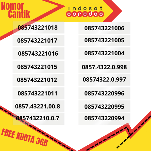 Nomor Cantik Indosat Seri 4322