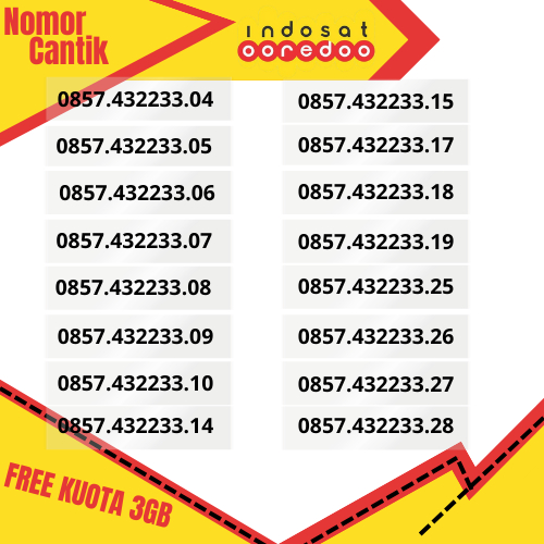 Nomor Cantik Indosat Seri 4322