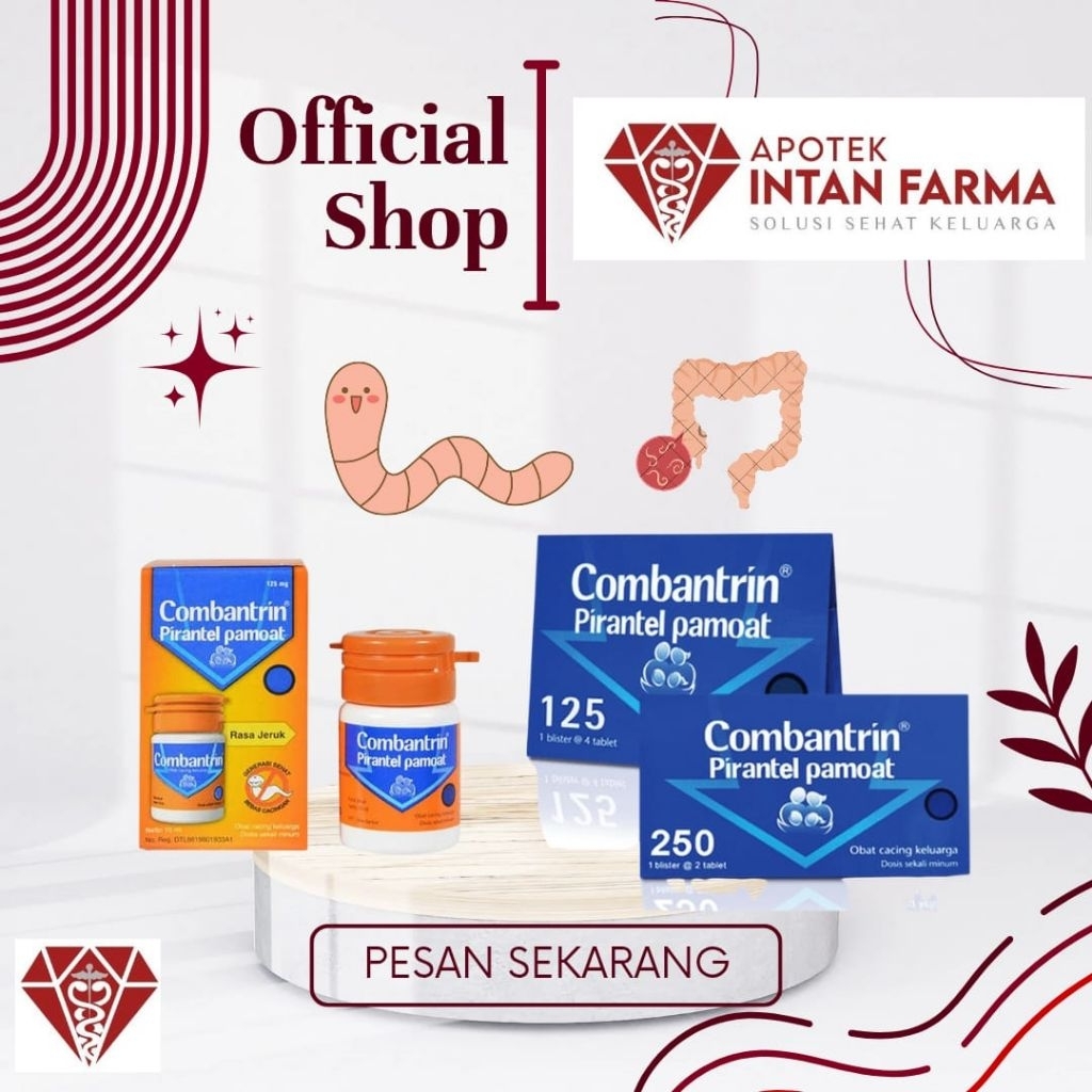 Combantrin sirup anak / Combantrin tablet 250 125 obat cacing anak dewasa
