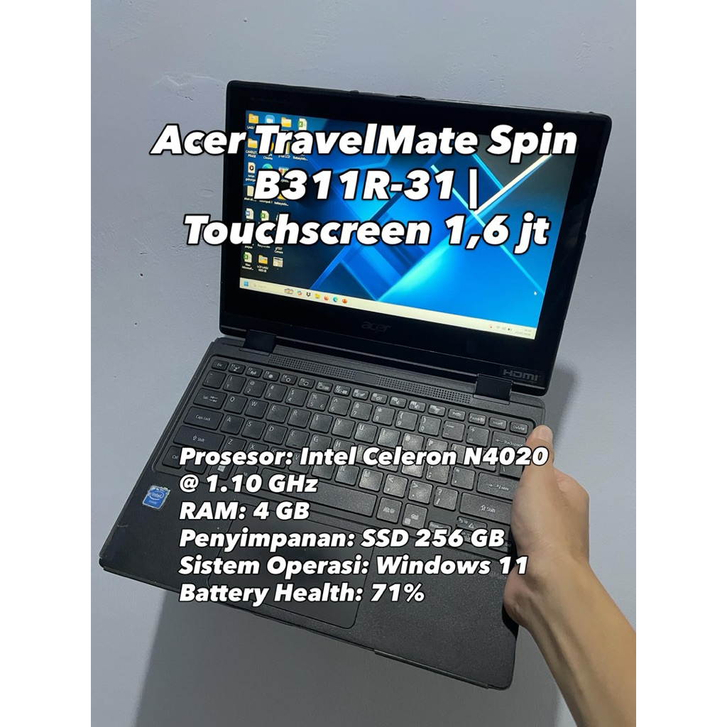 Laptop Acer TravelMate Spin B311R-31 | Touchscreen